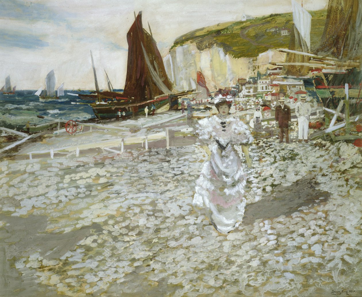 The Shingle Beach (kağıt üzerinde wc ve yükseltme) by James Kay