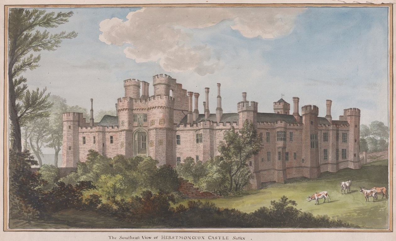 Herstmonceux Kalesi, Doğu Sussex: Güney Doğu Görünümü by James Lambert  of Lewes