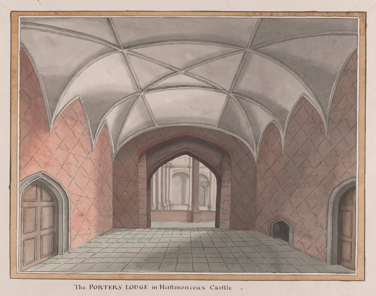 Herstmonceux Kalesi, Doğu Sussex: The Porter's Lodge by James Lambert  of Lewes