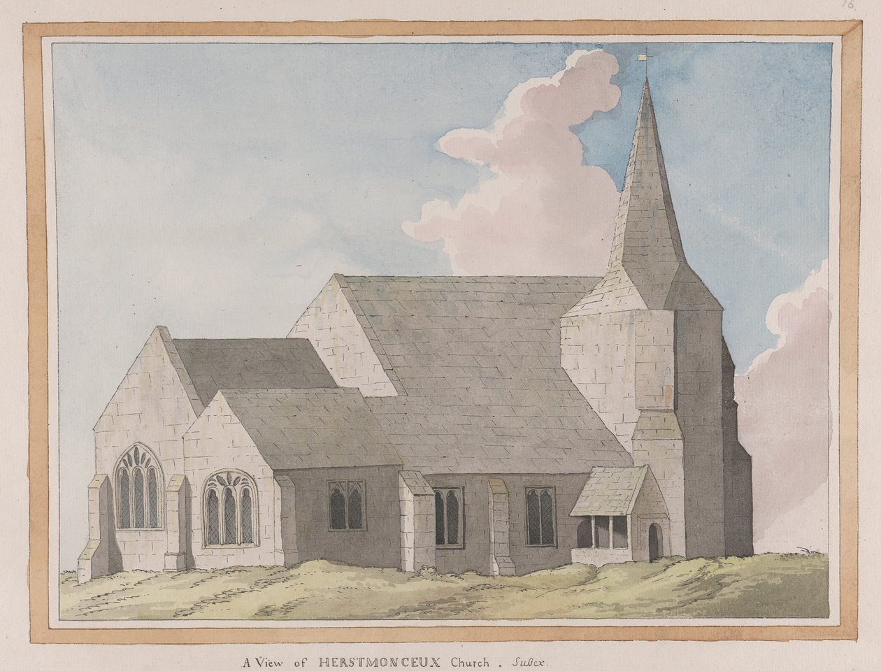 Herstmonceux Kalesi, Doğu Sussex: Görünüm by James Lambert  of Lewes