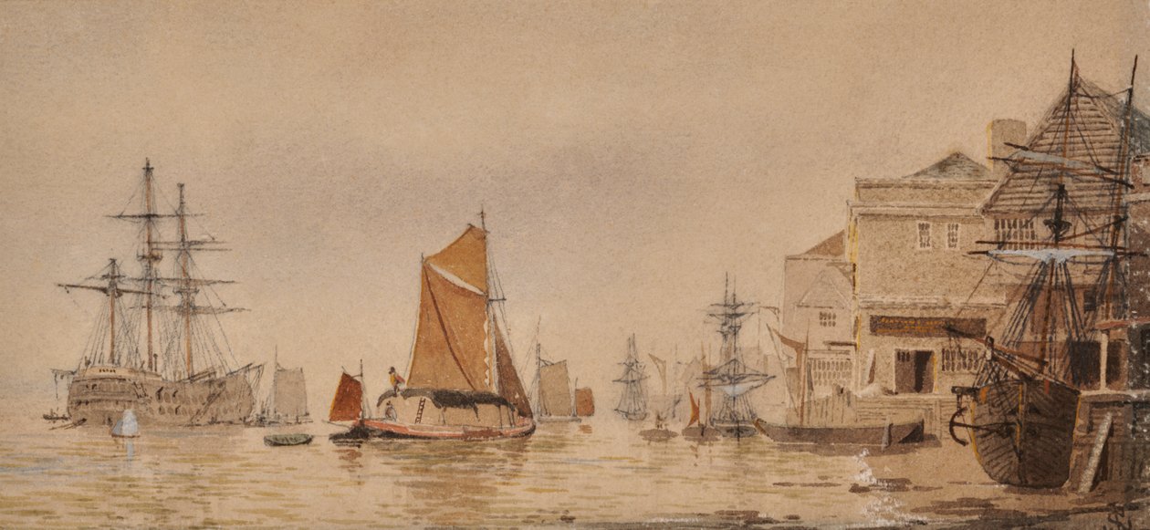 Medway Nehri üzerinde gün batımı by James Lawson Stewart