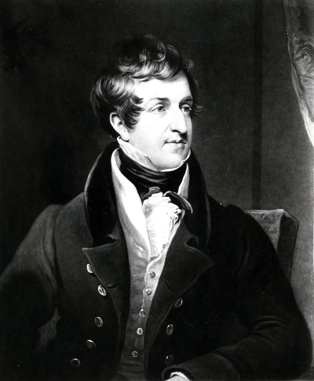 John Cam Hobhouse, Charles Turner tarafından yapılan baskı, 1834 (mezzotint) by James Lonsdale