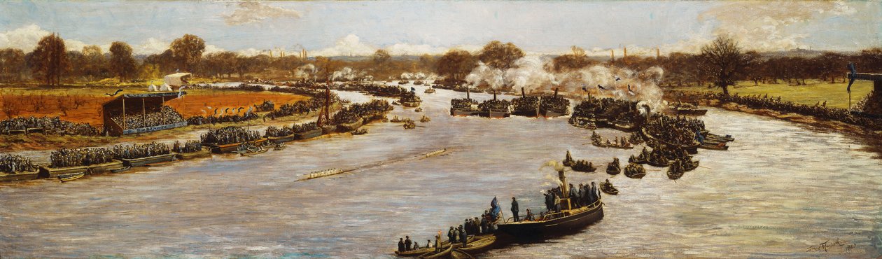 Oxford ve Cambridge Tekne Yarışı, 1879, 1880 by James Macbeth