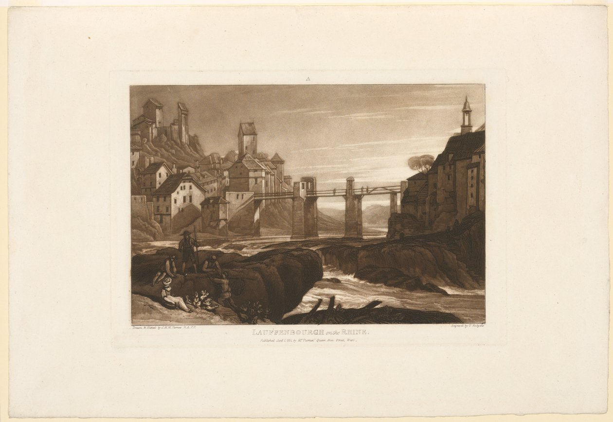 Ren Nehri üzerinde Lauffenbourg by James Mallord William Turner
