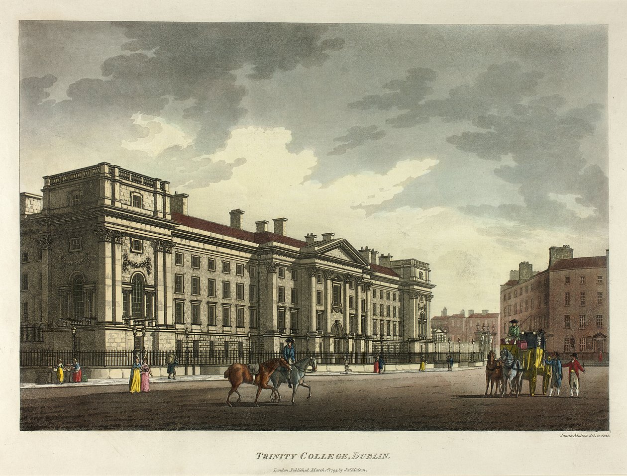 Trinity Koleji, Dublin by James Malton