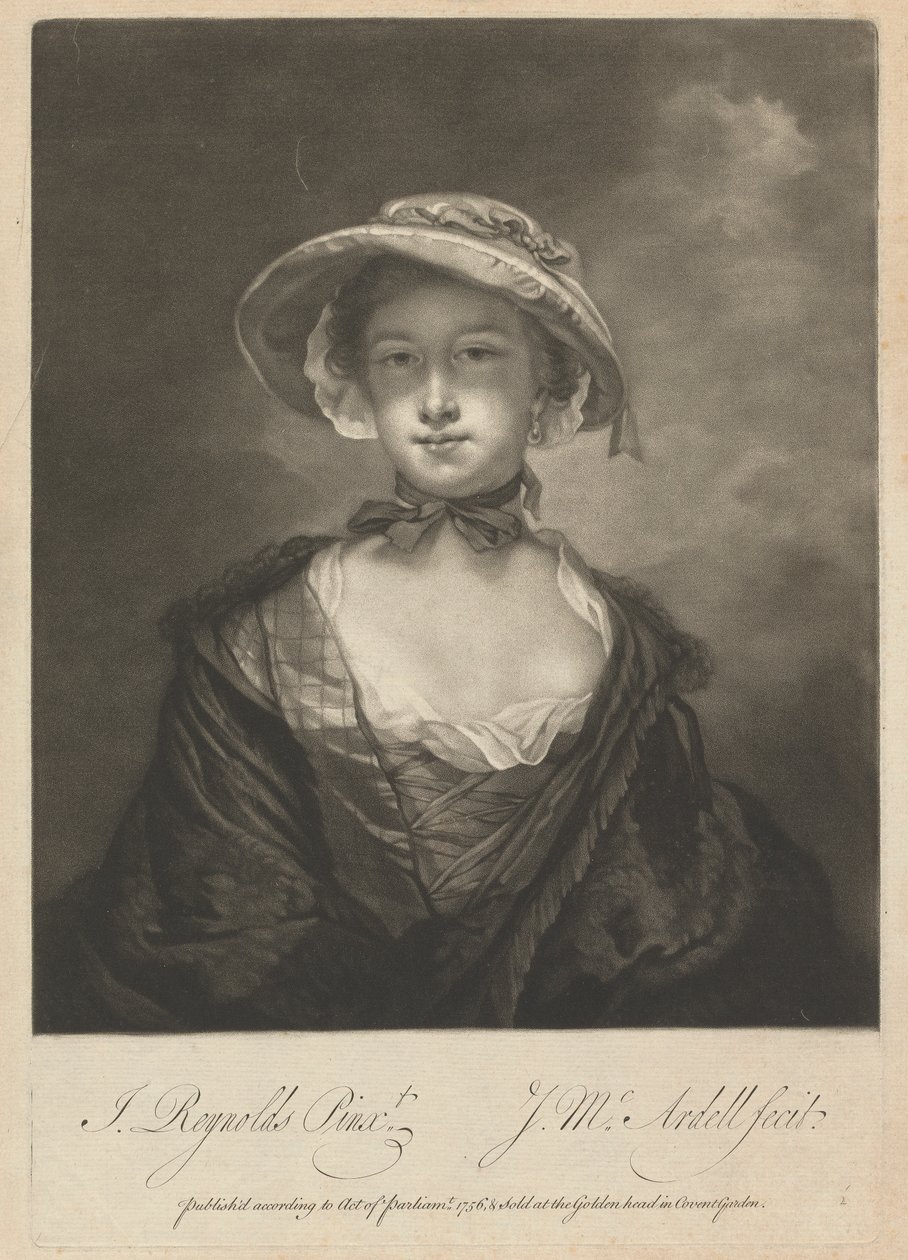 Catherine Chambers (kızlık soyadı Moore) by James McArdell