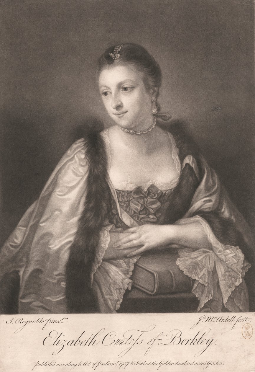 Elizabeth, Berkeley Kontesi by James McArdell