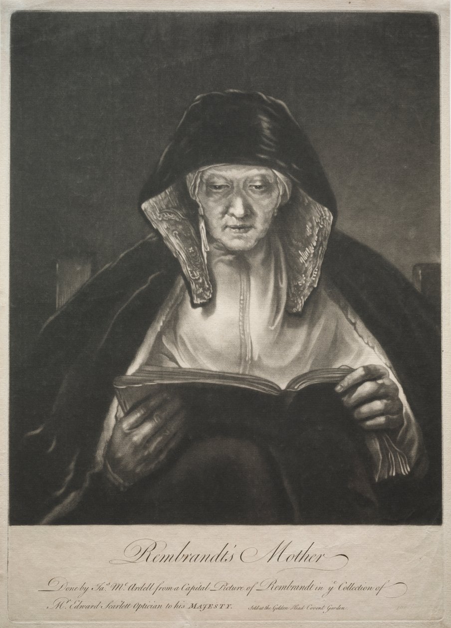 Rembrandt'ın Annesi by James McArdell