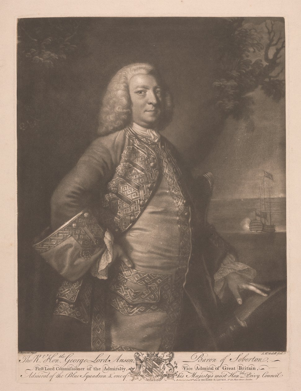Çok Saygıdeğer George Lord Anson by James McArdell