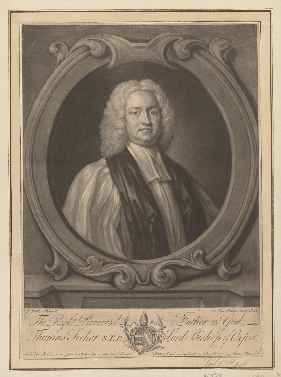 Thomas Secker, Oxford Başpiskoposu by James McArdell