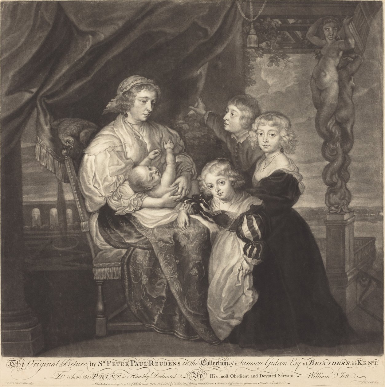 Gerbier Ailesi by James McArdell after Sir Peter Paul Rubens