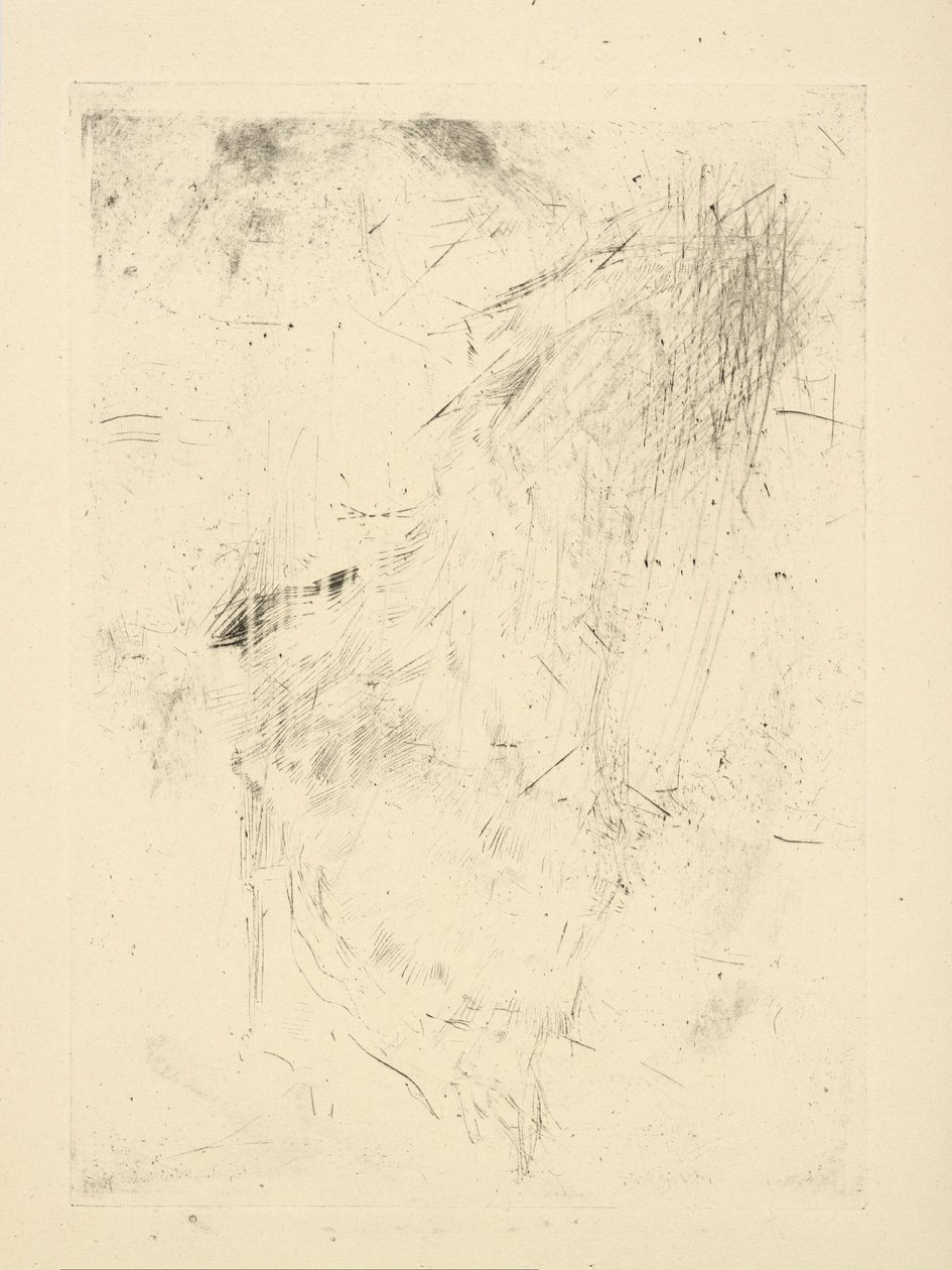 [76] Whistler tarafından iptal edilen plakalardan izlenimler - [Oturan Figür?] by James Abbott McNeill Whistler