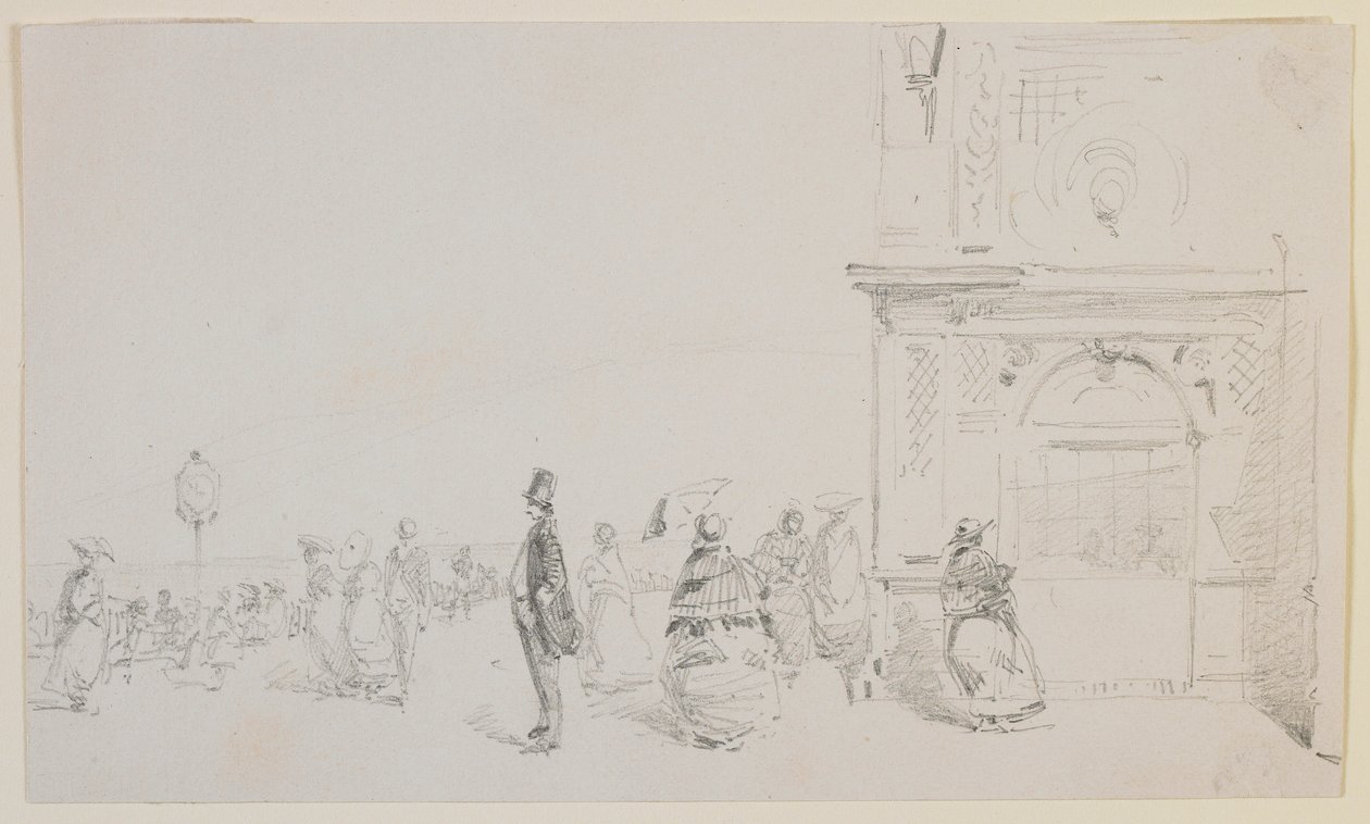 Bir meydanda bir grup figür by James Abbott McNeill Whistler