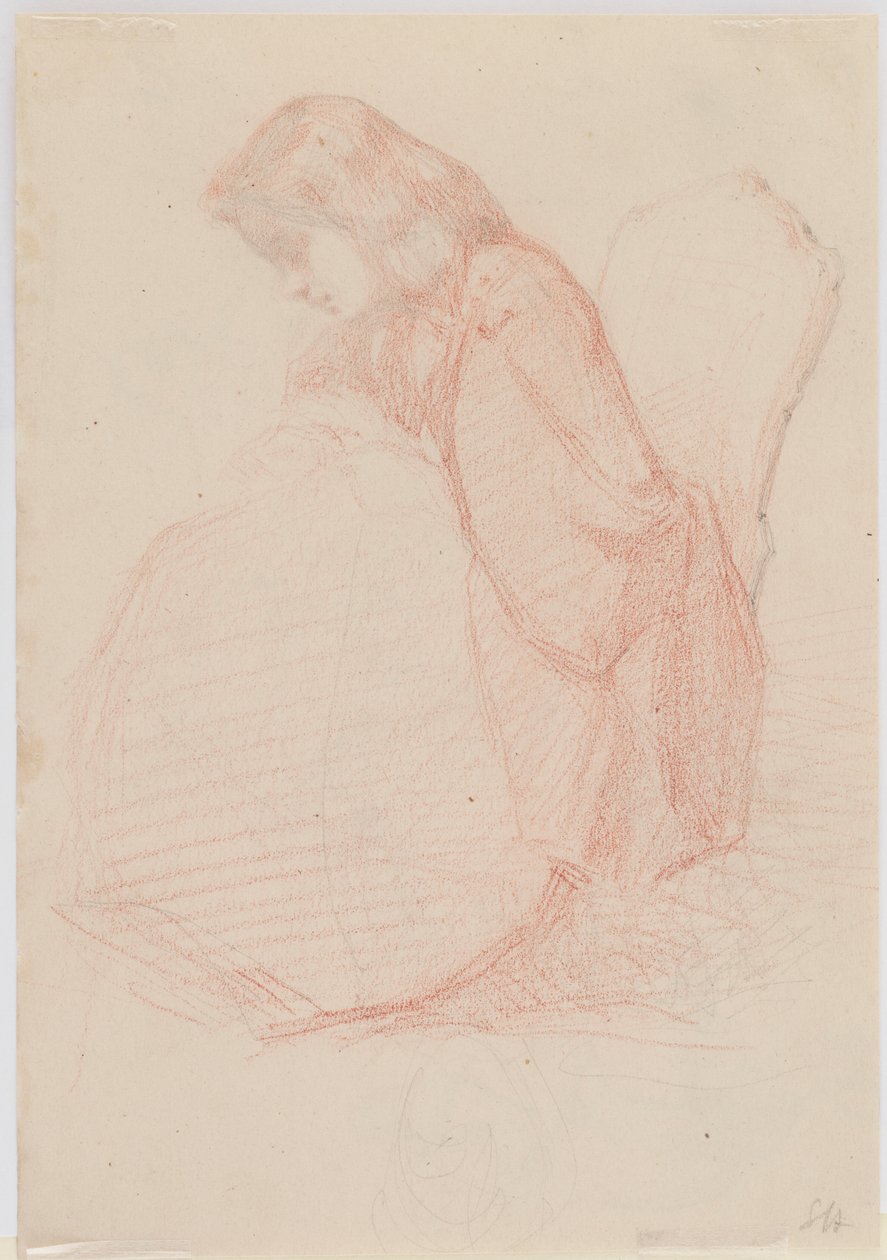 Fumette ve Dans Eden Palyaçoların iki taraflı çizimi by James Abbott McNeill Whistler