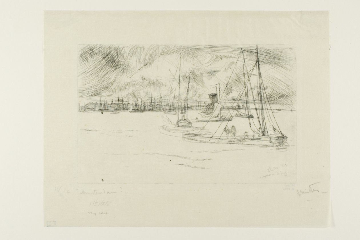 Amsterdam, Tolhuis'ten by James Abbott McNeill Whistler