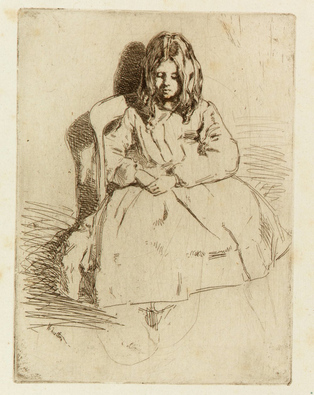 Annie, Oturan by James Abbott McNeill Whistler