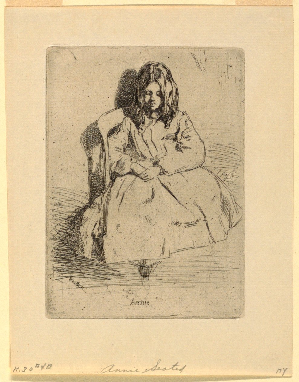 Annie, Oturan by James Abbott McNeill Whistler