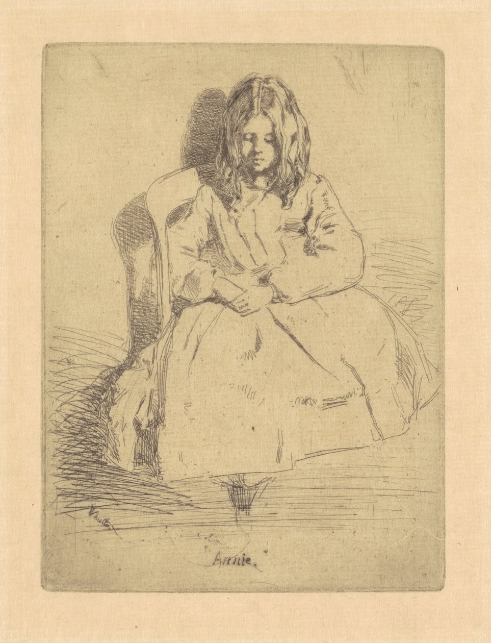 Annie, Oturan by James Abbott McNeill Whistler