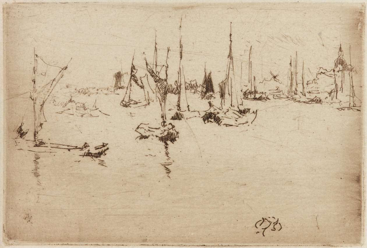 Mavnalar, Dordrecht by James Abbott McNeill Whistler