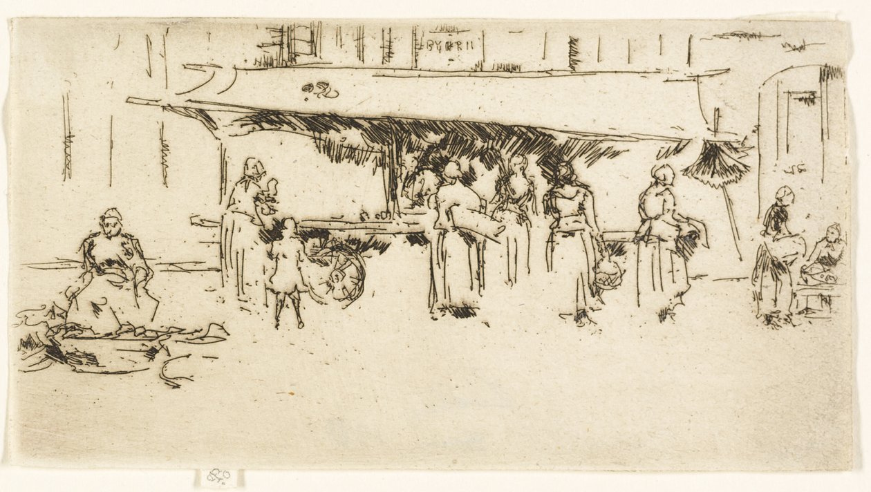 Stand, Pazar Yeri, Loches by James Abbott McNeill Whistler