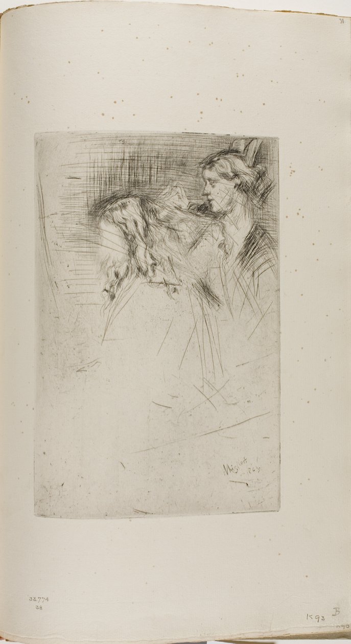 Saçı Fırçalamak by James Abbott McNeill Whistler