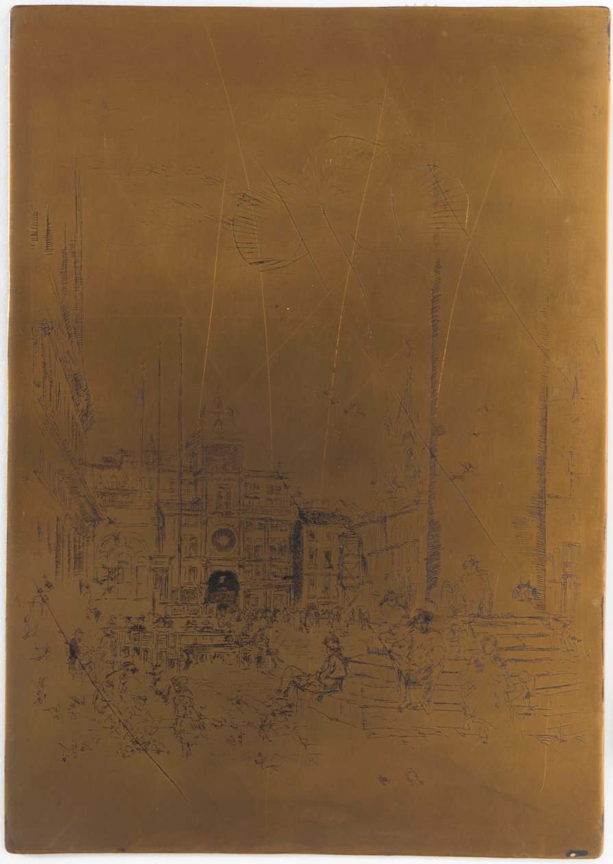 <em>Piazzetta</em> için Baskı Plakası İptal Edildi by James Abbott McNeill Whistler