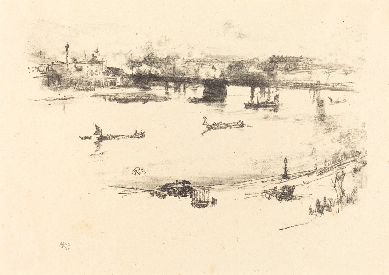 Charing Çapraz Demiryolu Köprüsü by James Abbott McNeill Whistler