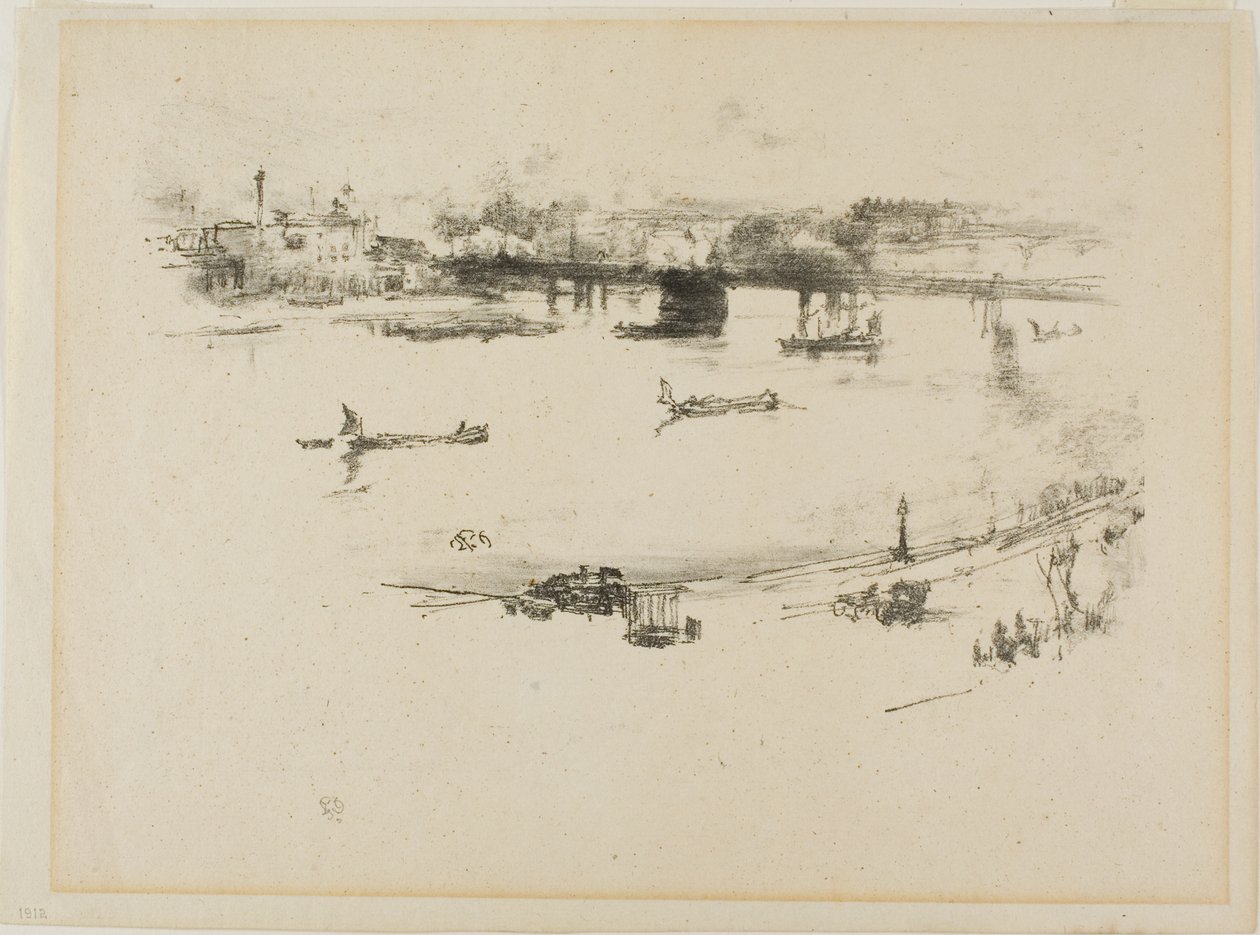 Charing Çapraz Demiryolu Köprüsü by James Abbott McNeill Whistler