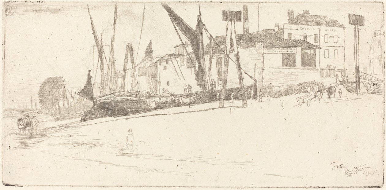 Chelsea İskelesi by James Abbott McNeill Whistler
