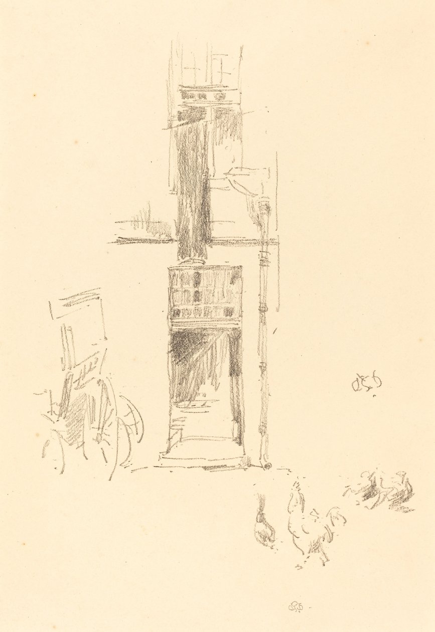 Horozlar ve Tavuklar, Hôtel Colbert by James Abbott McNeill Whistler