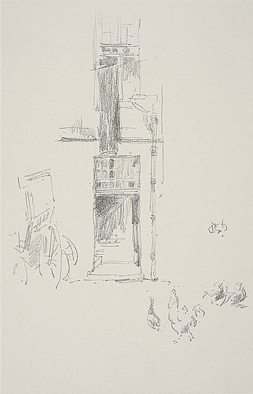 Horozlar ve Tavuklar, Hôtel Colbert by James Abbott McNeill Whistler