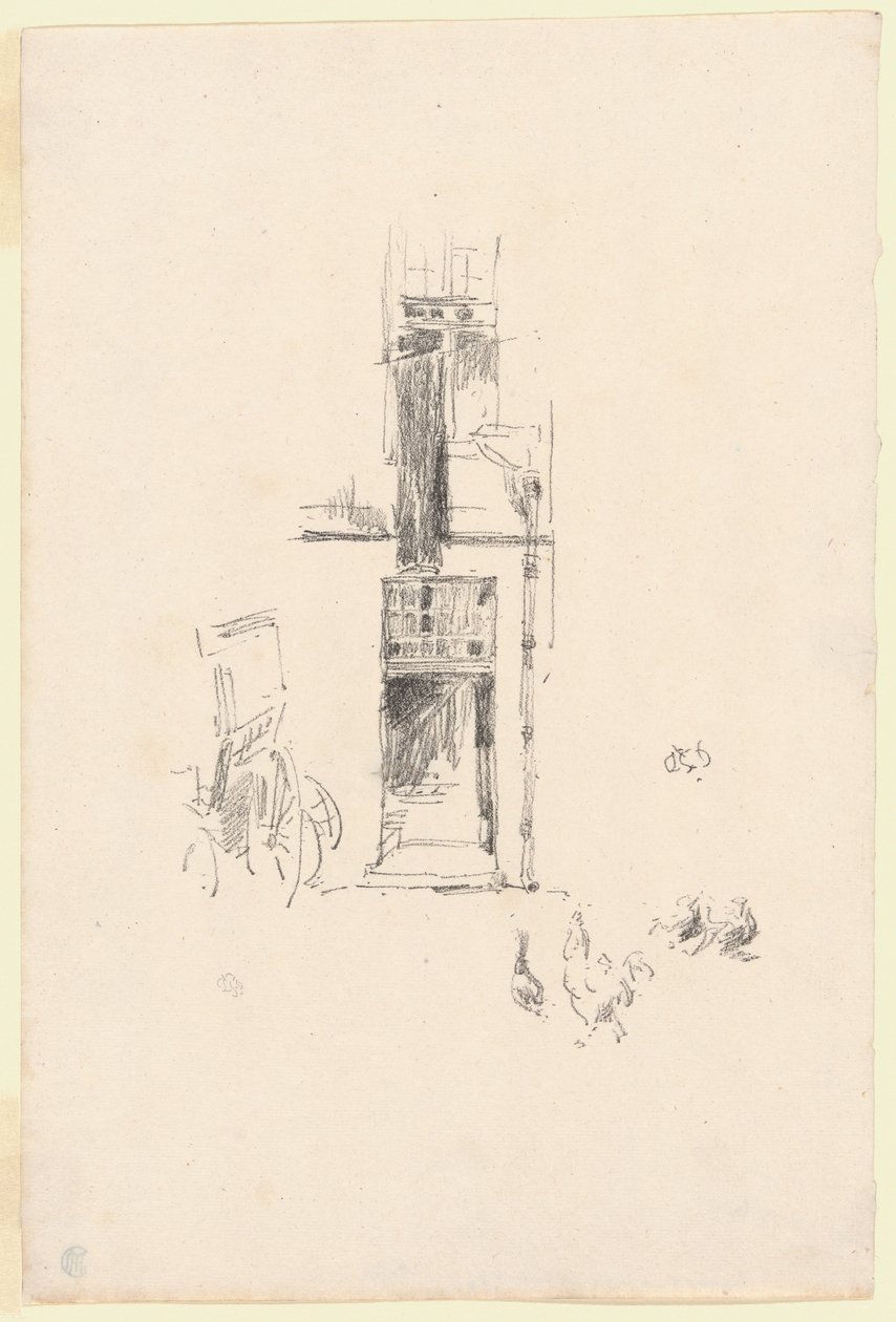 Horozlar ve Tavuklar, Hôtel Colbert by James Abbott McNeill Whistler