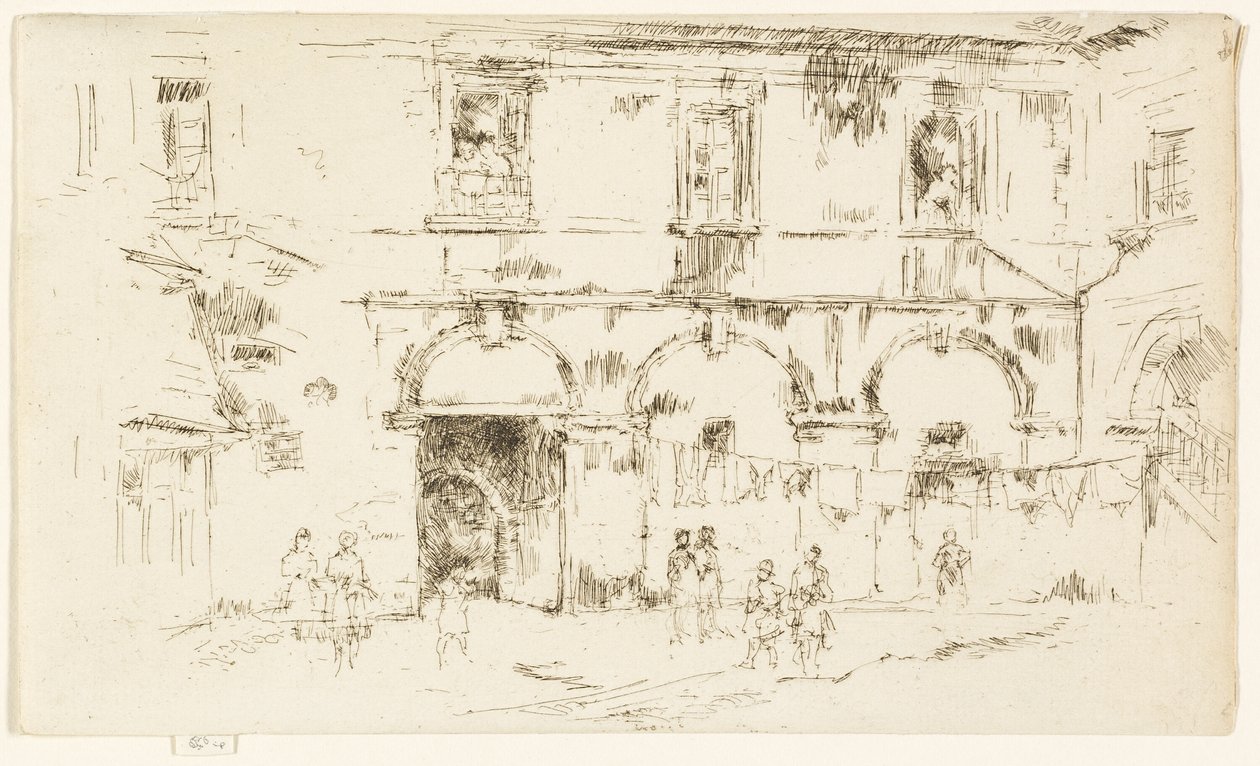 Aziz Augustine Manastırı Mahkemesi, Bourges by James Abbott McNeill Whistler