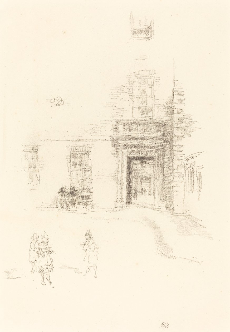 Avlu, Chelsea Hastanesi by James Abbott McNeill Whistler