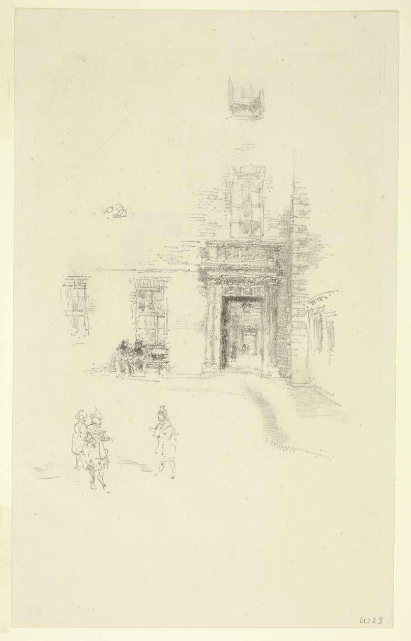 Avlu, Chelsea Hastanesi by James Abbott McNeill Whistler