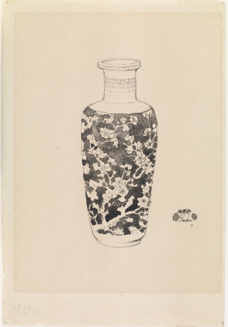 Kalın boyunlu silindirik vazo by James Abbott McNeill Whistler