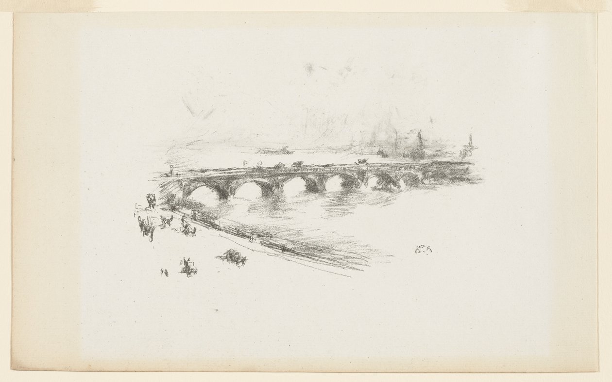 Akşam, Little Waterloo Köprüsü by James Abbott McNeill Whistler