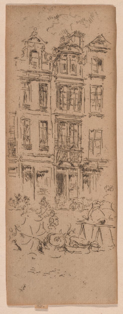 Çiçek Pazarı, Brüksel by James Abbott McNeill Whistler