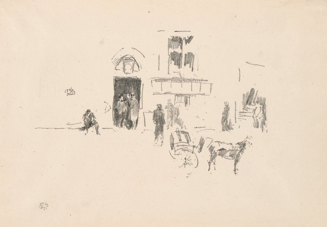 Gaiety Sahne Kapısı by James Abbott McNeill Whistler