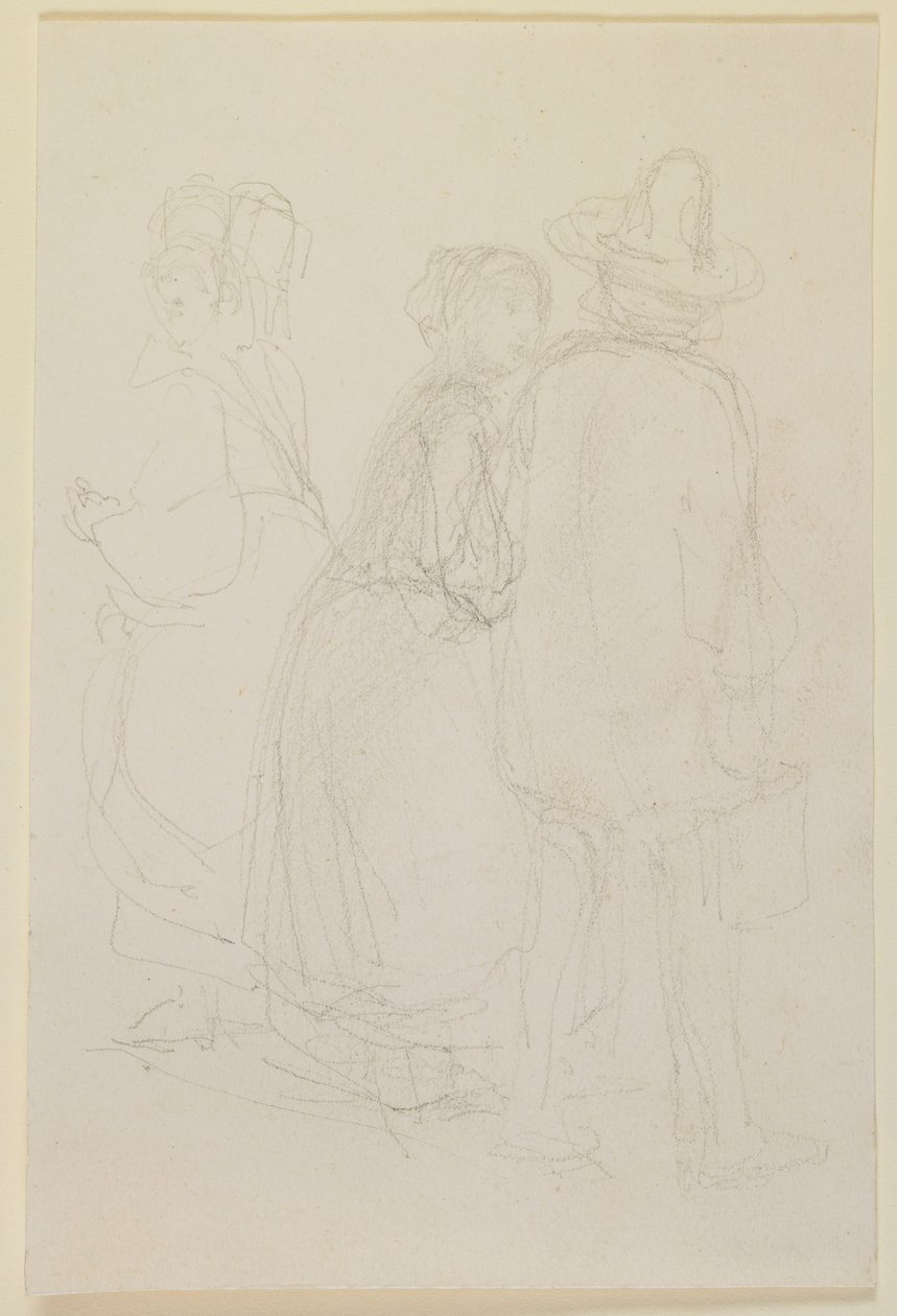Üç ayakta figür grubu by James Abbott McNeill Whistler