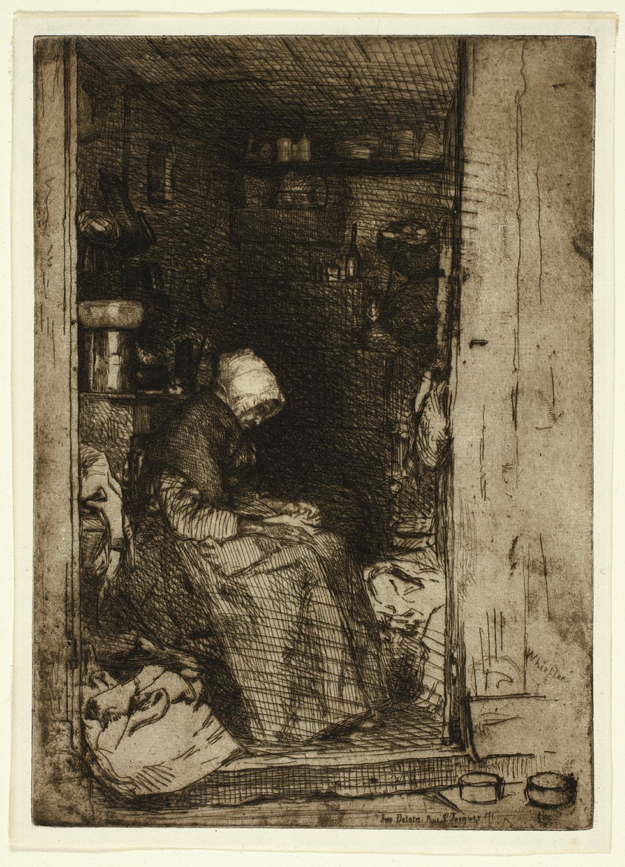La Vieille aux Loques (Paçavralı Yaşlı Kadın) by James Abbott McNeill Whistler