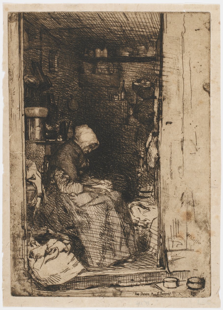 Paçavralı Yaşlı Kadın by James Abbott McNeill Whistler