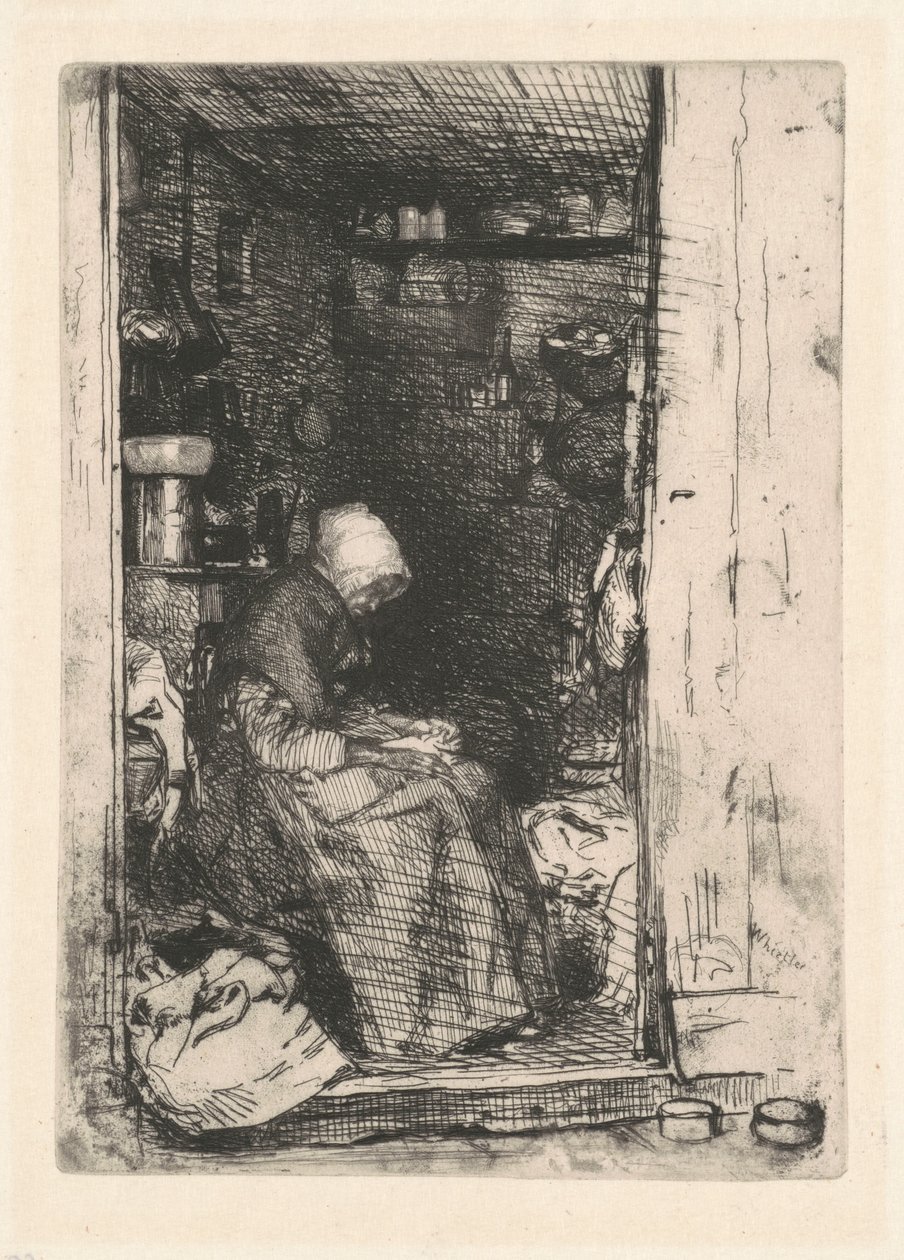 Paçavralı Yaşlı Kadın by James Abbott McNeill Whistler
