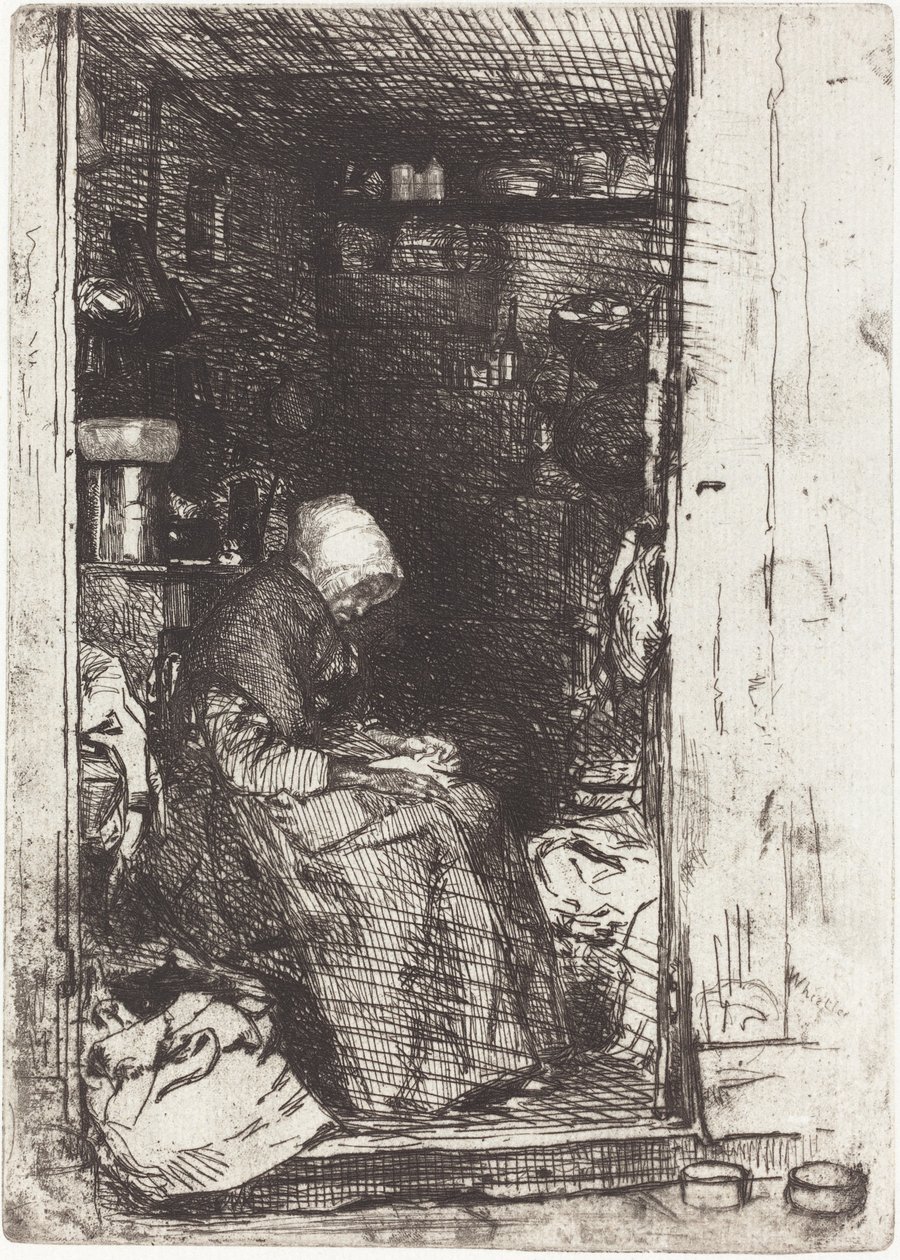 Paçavralı Yaşlı Kadın by James Abbott McNeill Whistler