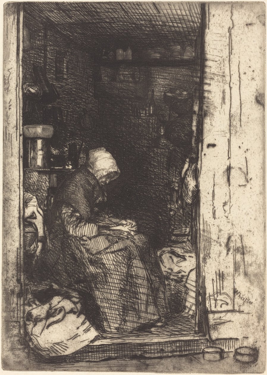 Paçavralı Yaşlı Kadın by James Abbott McNeill Whistler