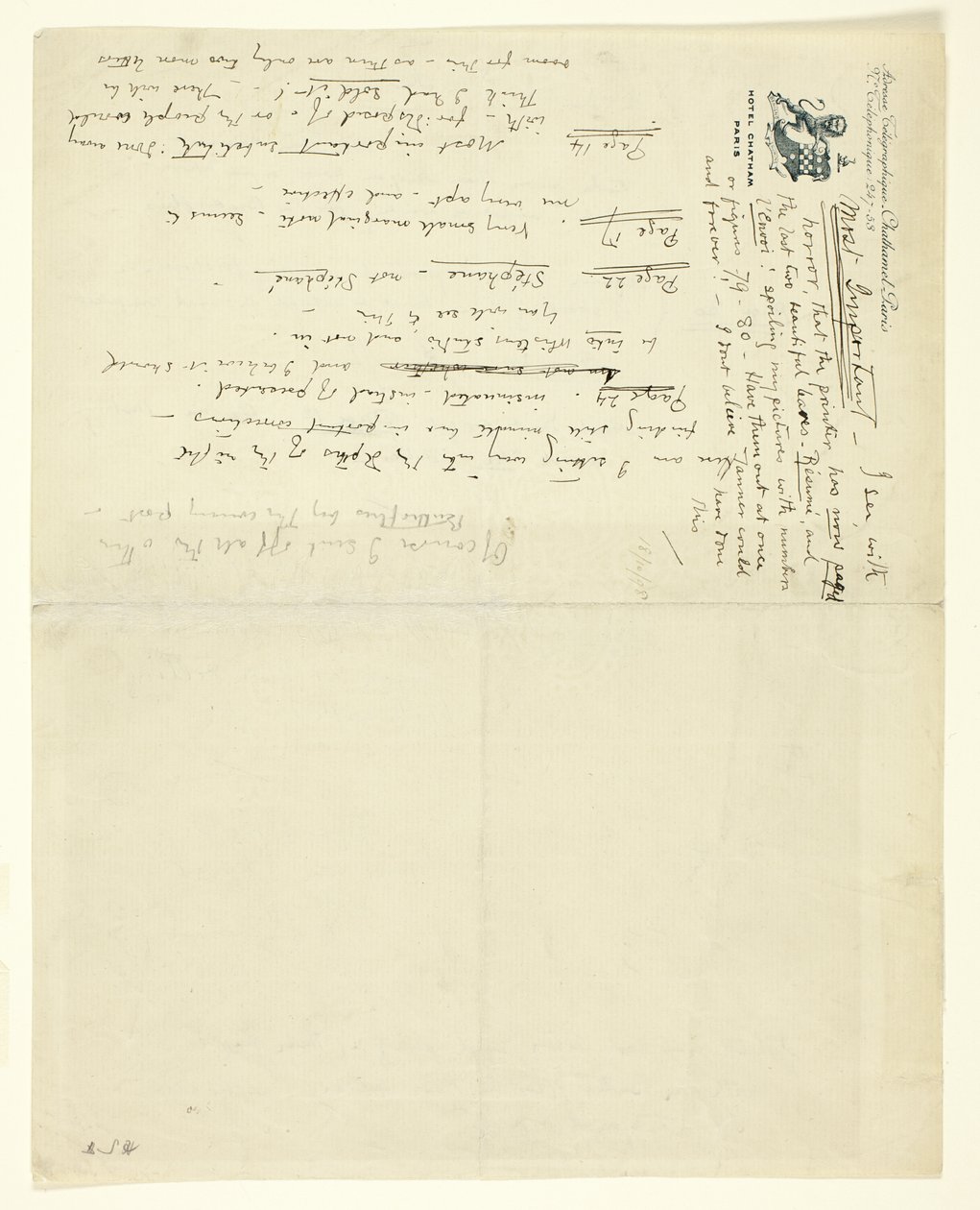 Eden ve Whistler: Baronet ve Kelebek için düzeltmeler içeren William Heinemann