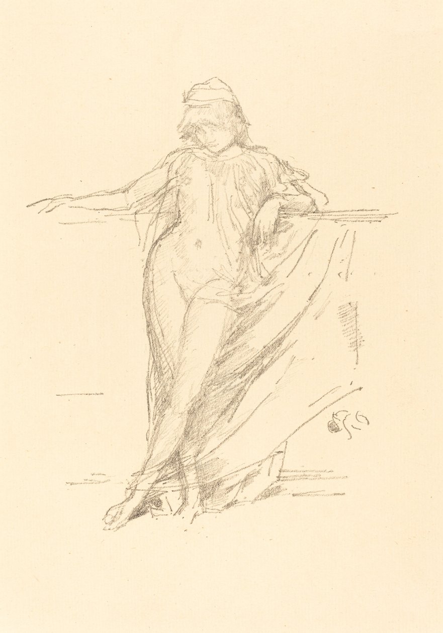 Küçük Draped Figür, Eğilerek by James Abbott McNeill Whistler