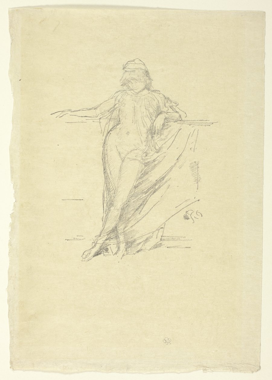 Küçük Draped Figür, Eğilerek by James Abbott McNeill Whistler