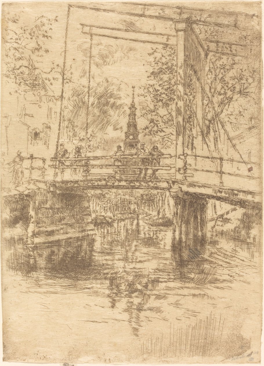 Küçük Asma Köprü, Amsterdam by James Abbott McNeill Whistler