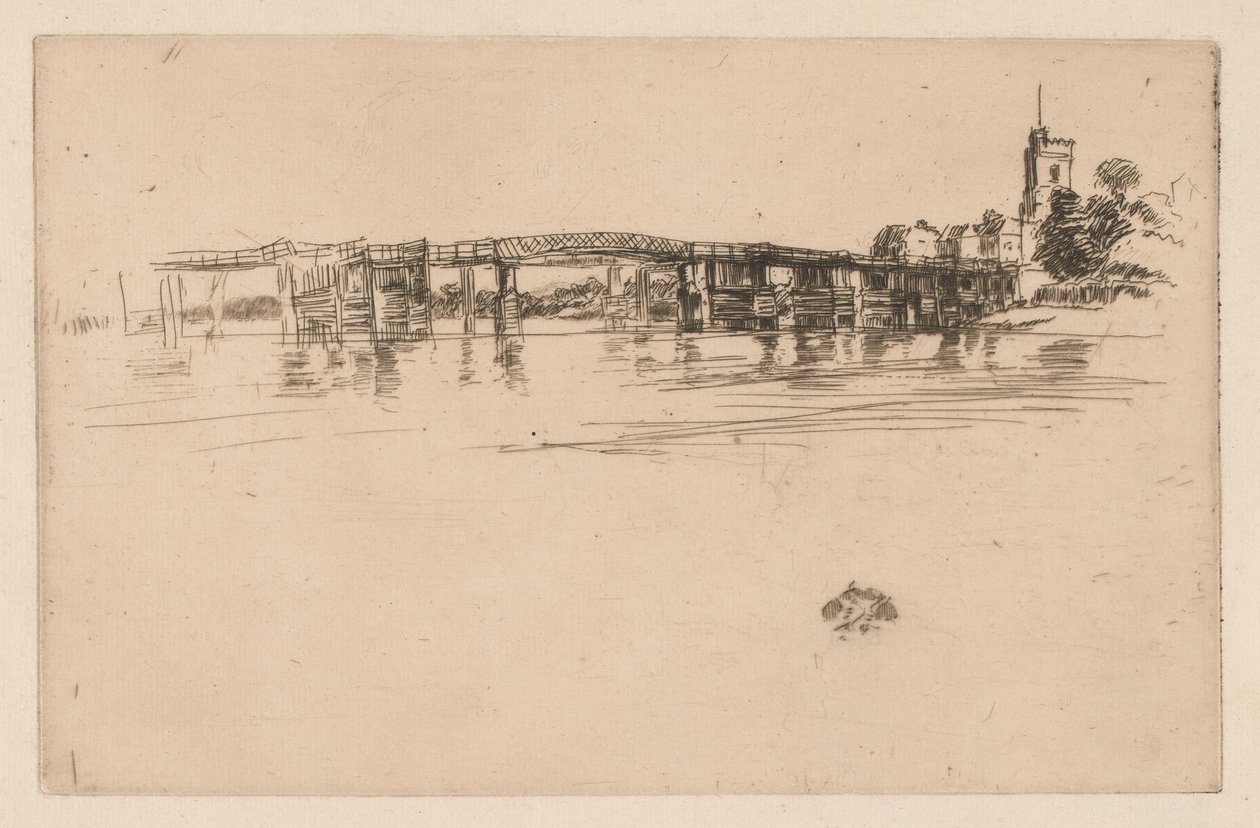 Küçük Putney Köprüsü by James Abbott McNeill Whistler